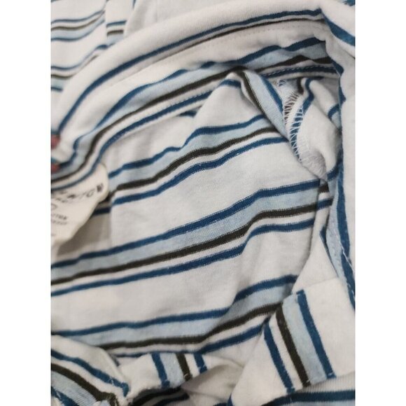 Mohnton Made Polo Shirt Golf White Striped Short Sleeve Men's Large - Picture 6 of 7